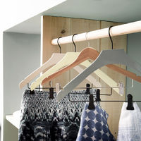 "Cancale" Notched Clothes Hanger with Clips