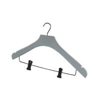 "Ouessant" Notched Clothes Hanger with Clips