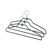 Set of 3 "Sticky" Non Slip Curved Hangers