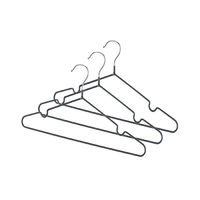 Set of 3 "Sticky" Non Slip Notched Hangers