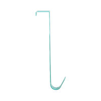 "Solo" Steel Over Door Easy Reach Hanging Hook - Aqua Blue
