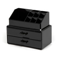 2 Drawer Jewellery And Make-up Organiser - Black