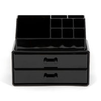 2 Drawer Jewellery And Make-up Organiser - Black