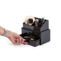 2 Drawer Jewellery And Make-up Organiser - Black