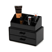 2 Drawer Jewellery And Make-up Organiser - Black