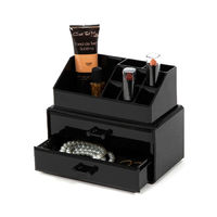 2 Drawer Jewellery And Make-up Organiser - Black