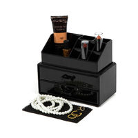 2 Drawer Jewellery And Make-up Organiser - Black