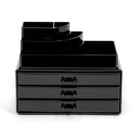 Large 3 Drawer Jewellery And Make-up Organiser - Black