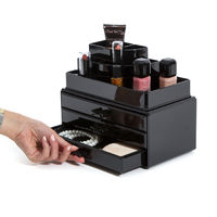 Large 3 Drawer Jewellery And Make-up Organiser - Black