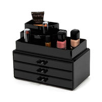 Large 3 Drawer Jewellery And Make-up Organiser - Black