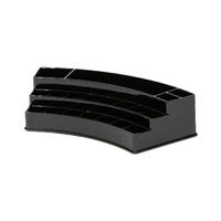 Curved Multi-Compartment Makeup Organiser - Black