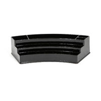Curved Multi-Compartment Makeup Organiser - Black