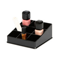 Nail Varnish Organiser with 9 Compartments - Black