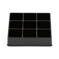Nail Varnish Organiser with 9 Compartments - Black