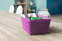 "Hawaii" Woven Storage Basket - Pink