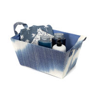 "Samoa" Storage Basket with Handles - Blue
