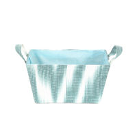 "Samoa" Storage Basket with Handles - Aqua Green