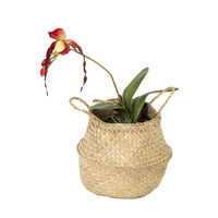 "Belly" Small Woven Seagrass Storage Basket - Natural