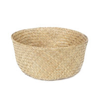 "Belly" Medium Woven Seagrass Storage Basket-Natural