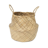 "Belly" Large Woven Seagrass Storage Basket - Natural