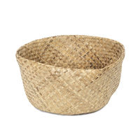 "Belly" Large Woven Seagrass Storage Basket - Natural