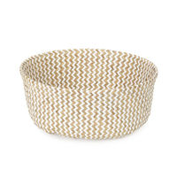 "Belly" Medium Woven seagrass storage basket - White