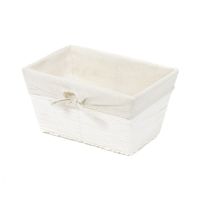 "Kimo" Woven Paper Storage Basket - White