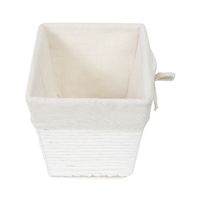 "Kimo" Woven Paper Storage Basket - White