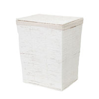 "Kimo" Woven Paper Laundry Basket - White