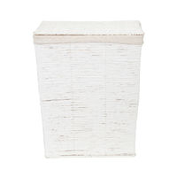 "Kimo" Woven Paper Laundry Basket - White