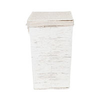 "Kimo" Woven Paper Laundry Basket - White