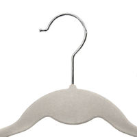 Set of 5 Children's "Velvet" Non-Slip Clothes Hangers with Bar