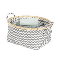 "Zig-Zag" Storage Basket - Grey