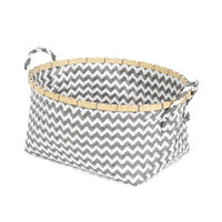 "Zig-Zag" Storage Basket - Grey