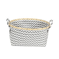"Zig-Zag" Storage Basket - Grey