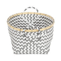 "Zig-Zag" Storage Basket - Grey