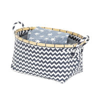 "Zig-Zag" Storage Basket - Navy Blue