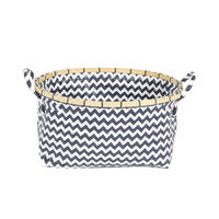 "Zig-Zag" Storage Basket - Navy Blue
