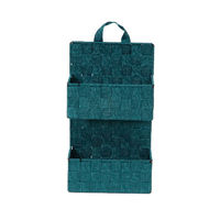 "Bristol" 2-tier Hanging Storage Basket - Peacock Blue