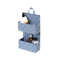 "Bristol" 2-tier Hanging Storage Basket - Blue Jeans