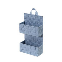 "Bristol" 2-tier Hanging Storage Basket - Blue Jeans