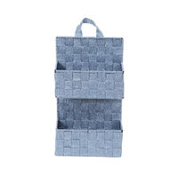 "Bristol" 2-tier Hanging Storage Basket - Blue Jeans