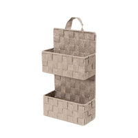 "Bristol" 2-tier Hanging Storage Basket - Taupe