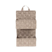 "Bristol" 2-tier Hanging Storage Basket - Taupe