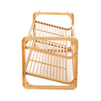 Bamboo 2 Shelf Stackable Shoe Rack