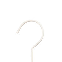"Helsinski" Wooden Clothes Hanger with Metal Clip - White