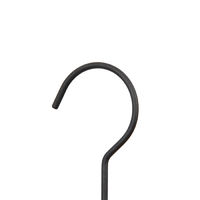 "Helsinski" Wooden Clothes Hanger with Metal Clip - Black