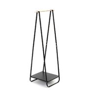 Black Nora Single Metal Clothes Hanging Rail