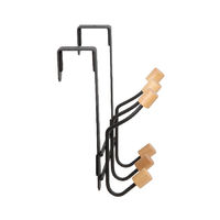 "Helsinski" 6 Hook Over Door Hanger - Black