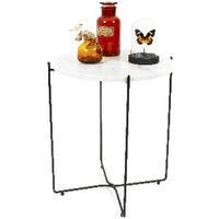 "Agneta" White Marble Side Table Copenhagen